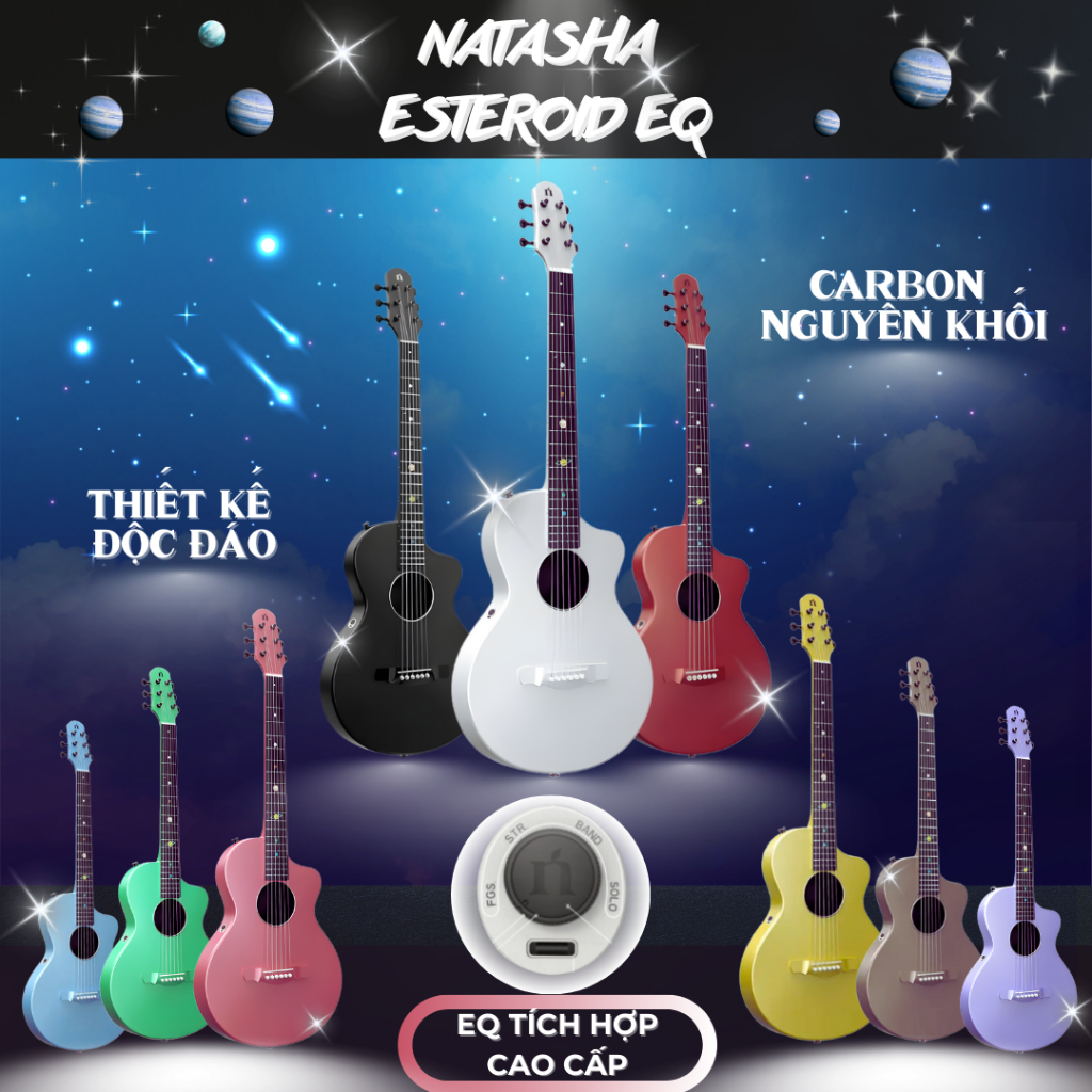 Đàn Guitar Acoustic Natasha Asteroid EQ Chính Hãng