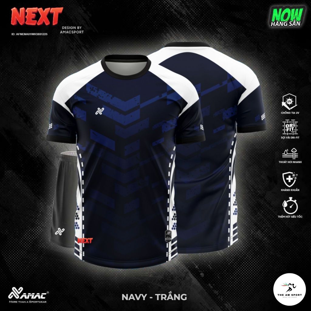 [In Tên & Số] Bộ Quần Áo Đá Bóng AMAC Next - Thoáng Mát, Thấm Hút Tốt | The AM Sport