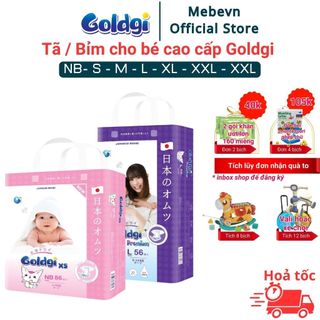  Bỉm Goldgi Premium X5 Eco bỉm goldgi cao cấp cho bé siêu thấm hút khô thoáng đủ size dán quần 