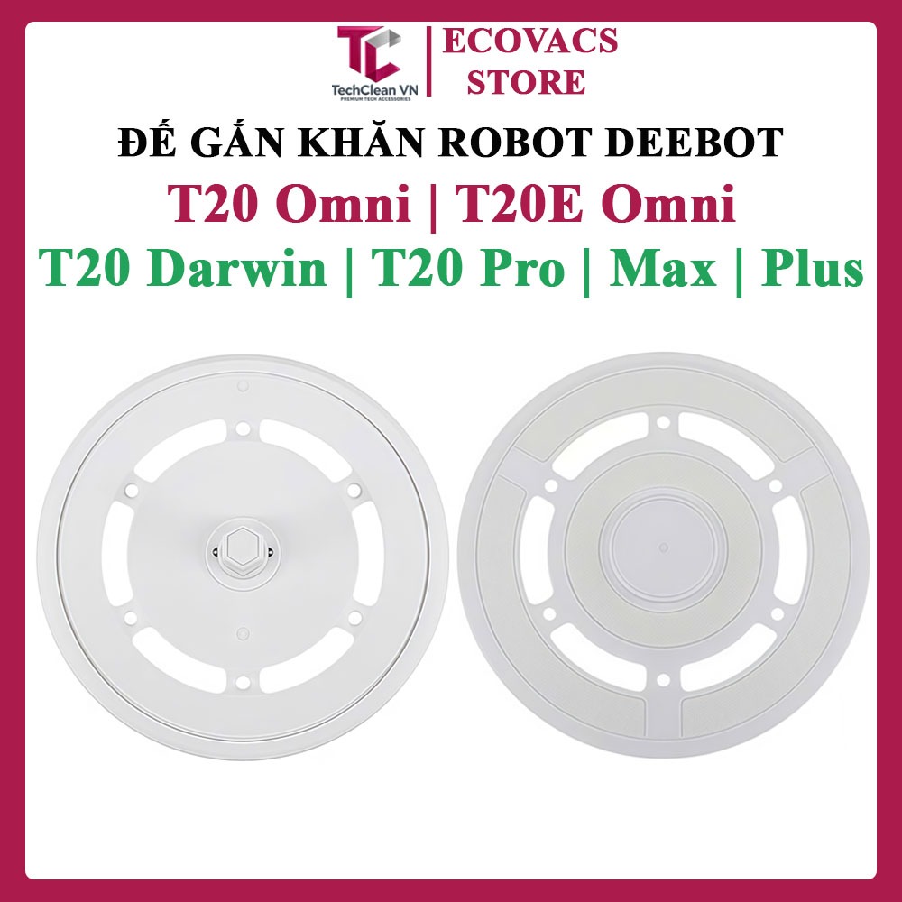 Đế Gắn Khăn Lau Robot ECOVACS DEEBOT — Chuyên Dụng Cho Series T20 Omni | T20E Omni | T20 Darwin | T2