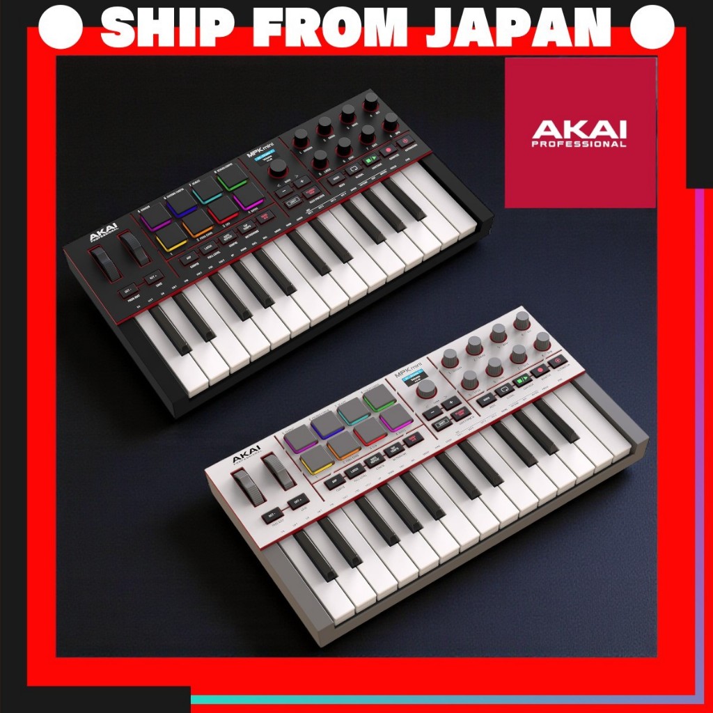 Akai Professional MPK Mini IV USB-C MIDI Keyboard Controller – 25 Keys [Direct from Japan]