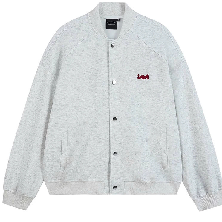 Áo khoác BOMBER nỉ 2 da JULIDO áo khoác nỉ logo M thêu nổi dày dặn (FORM BOXY)