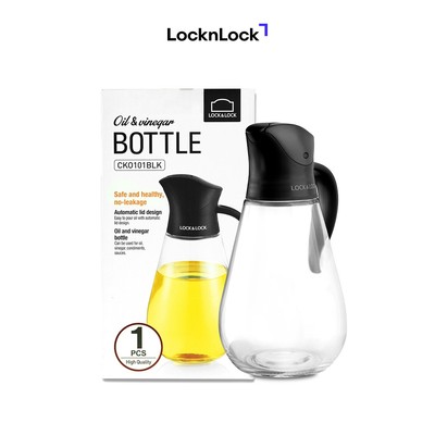 Bình đựng dầu với nắp mở tự động Lock&Lock 550ml - Màu đen CKO101BLK