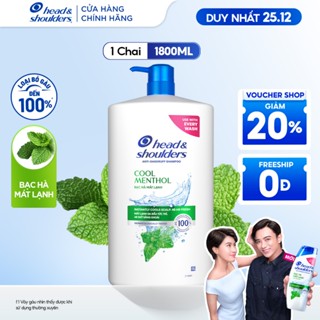  Dầu Gội HEAD & SHOULDERS Bạc Hà Mát Lạnh Chai 1800ML 