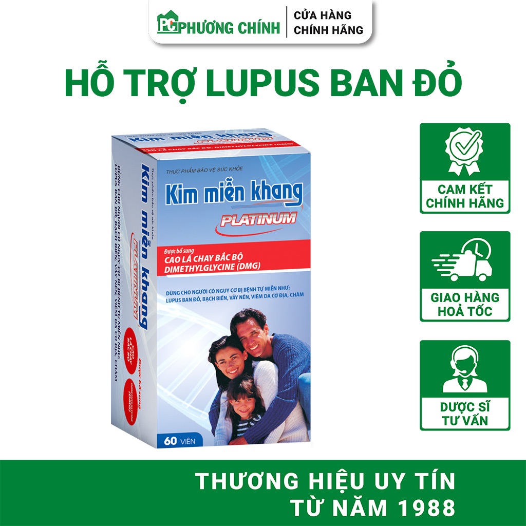 [Date 05/26] Kim Miễn Khang Platinum - Hỗ Trợ Trường Hợp Lupus Ban Đỏ, Vảy Nến, Chàm 60 Viên/Hộp