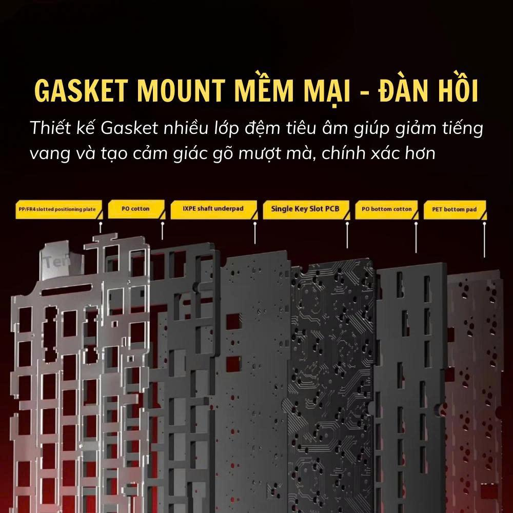 Case bàn phím cơ Nhôm LEOBOG HI75C - Nhôm CNC - Gasket mount - Có app - Mạch xuôi - Núm xoay - 3 mode - Không dây | BigBuy360 - bigbuy360.vn