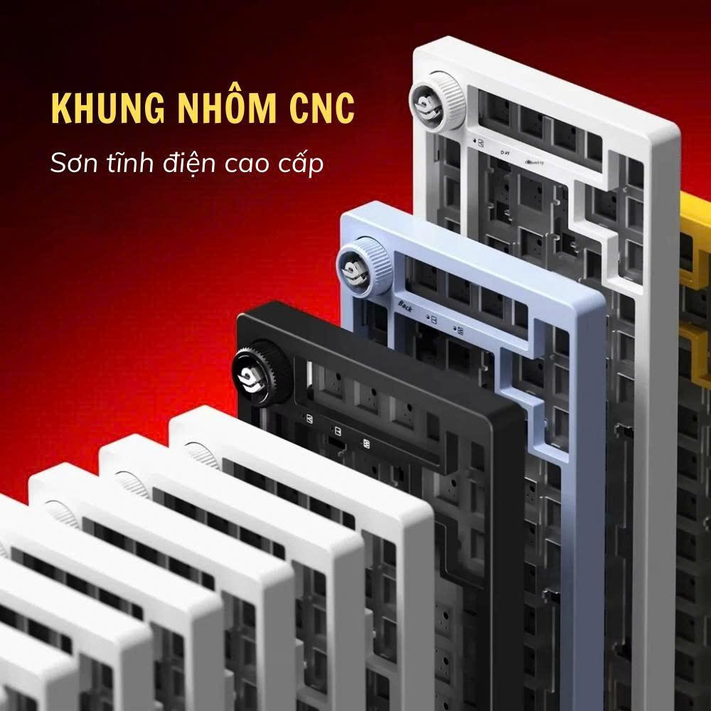 Case bàn phím cơ Nhôm LEOBOG HI75C - Nhôm CNC - Gasket mount - Có app - Mạch xuôi - Núm xoay - 3 mode - Không dây | BigBuy360 - bigbuy360.vn