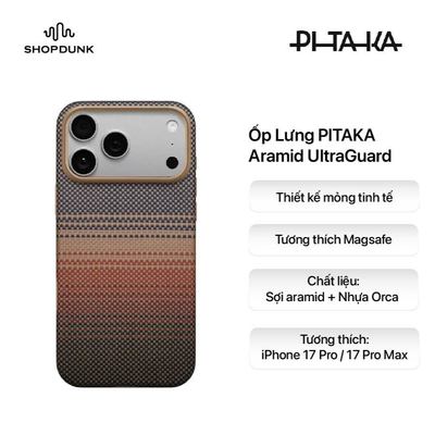Ốp lưng PITAKA Aramid UltraGuard dành cho iPhone 17 Pro / iPhone 17 Pro Max - Chính hãng