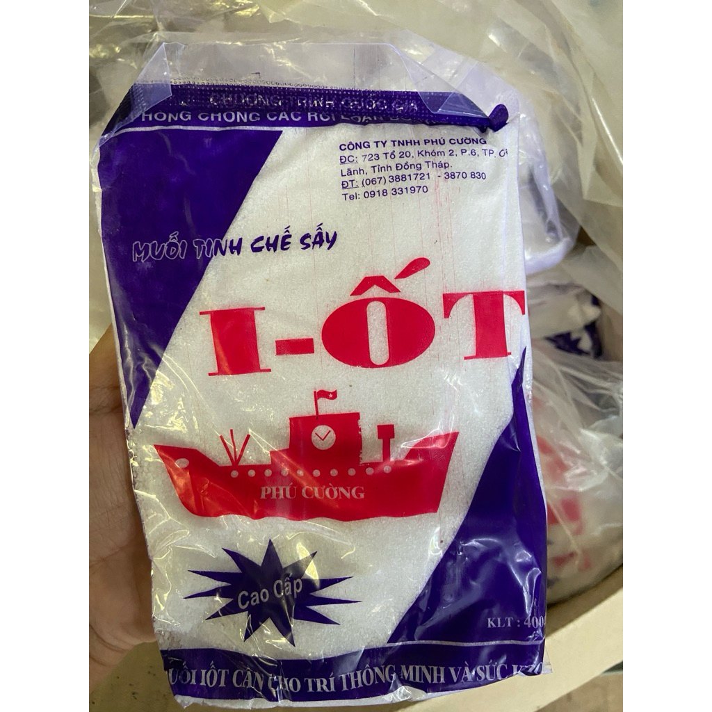 Muối iot 400g - muối tinh cao cấp