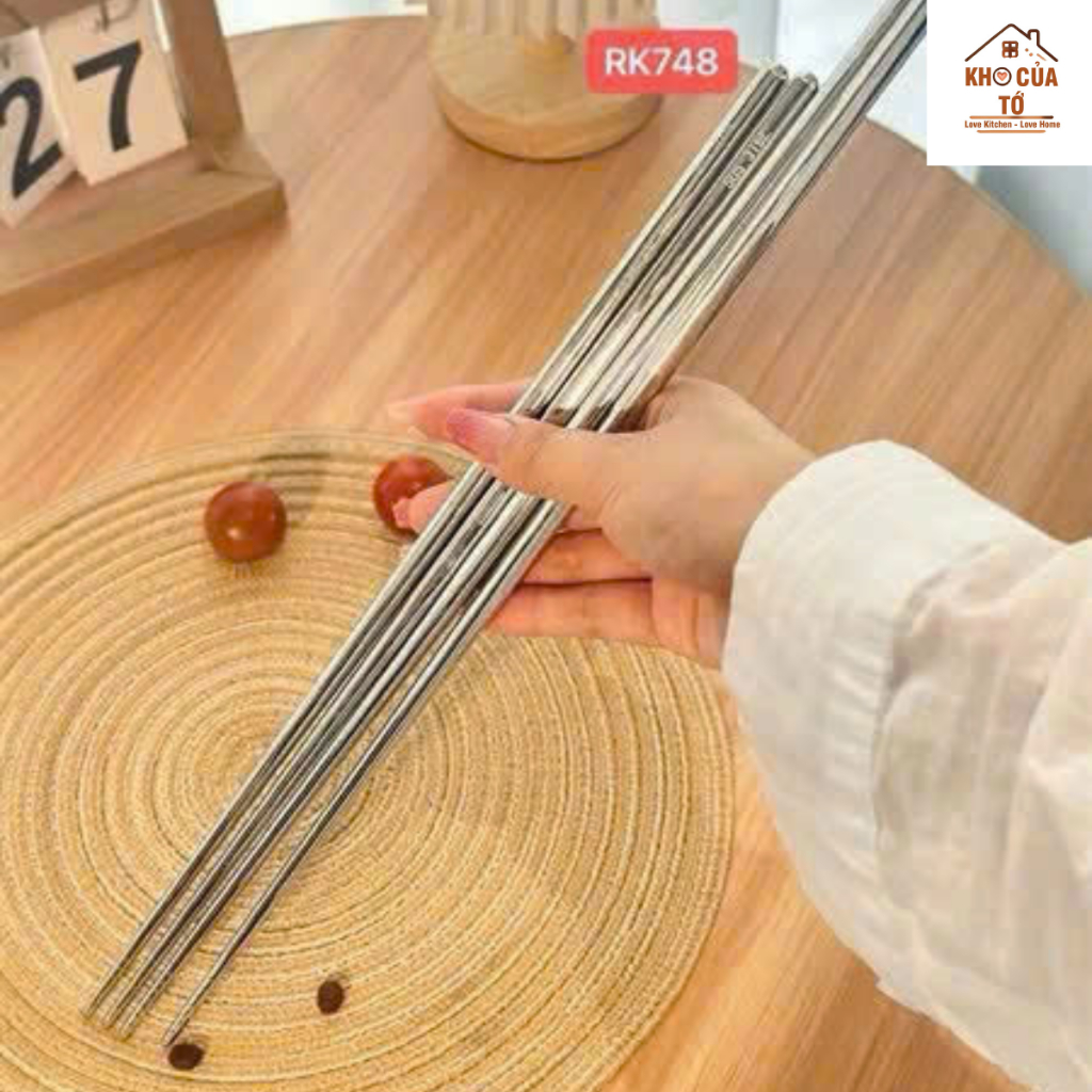 Đũa inox đũa xào đũa nấu chất liệu inox 316 hàng Oyatton set 1 đôi đũa dài 36cm và set 1 đôi đũa dài 40cm đũa xào nấu