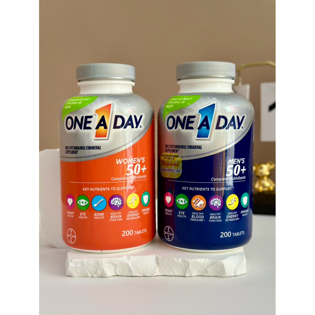 Viên uống One a day Men's , Women's 50+ Multivitamin 200 viên của Mỹ 🇺🇸