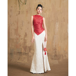  Chân váy lụa dáng đuôi cá xẻ tà INTO.EIGHT thiết kế  LILY SKIRT  