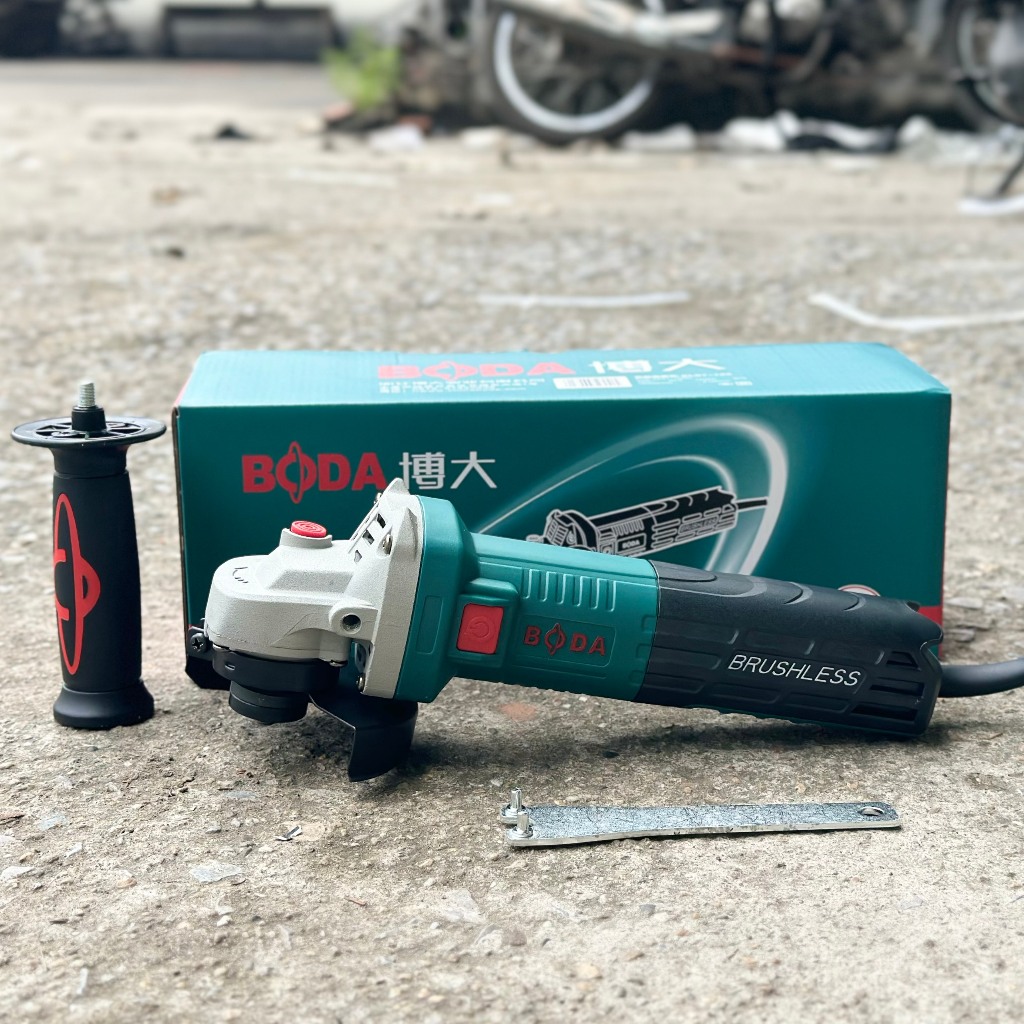 Máy Mài Góc Không Chổi Than BODA BLG7-100 – Công Suất 1400W – Đá 100mm – Ren M10 – Dây Đồng – Bảo Hà