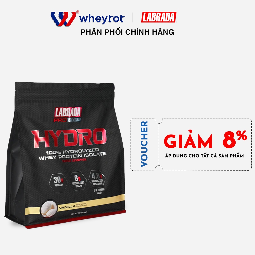 Labrada  Hydro Whey 100% Hydrolyzed Isolate 4lb