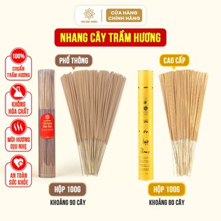  Nhang cây trầm hương sạch Sơn Mộc Hương xông nhà phong thủy ít khói không cuộn tàn dài 30cm 