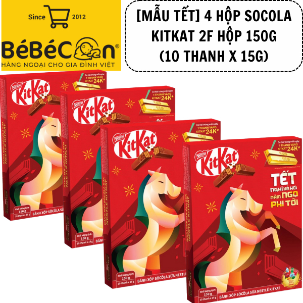 [40 THANH] Kitkat HỘP TẾT 2026 Socola Truyền thống Thanh 2F