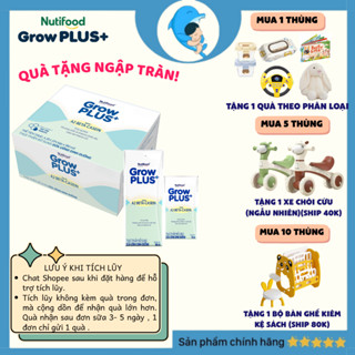   Kèm quà  Thùng 24 hộp sữa bột pha sẵn Grow plus đạm A2 Beta-Casein Giúp trẻ dễ tiêu hóa ,ít đầy hơi 110 180ml MECAHEO 