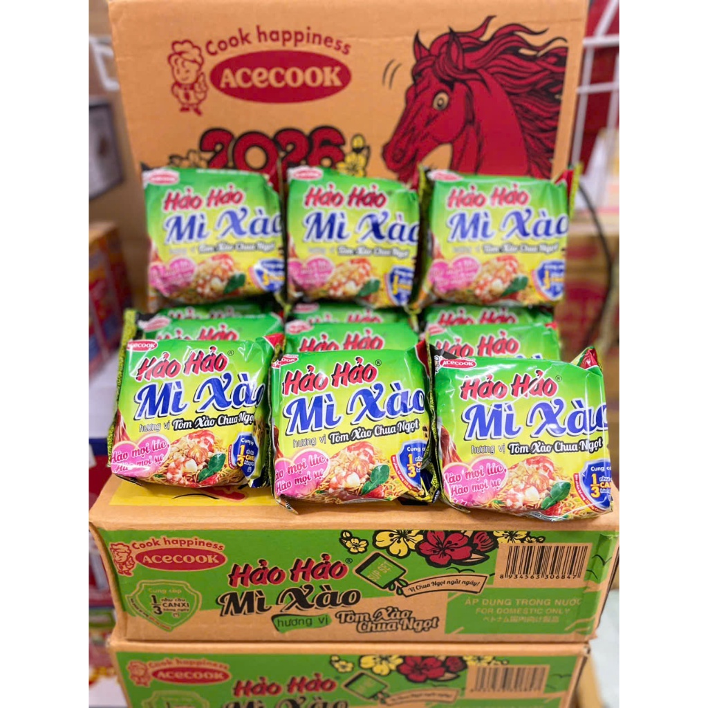 [DATE MỚI] COMBO 15 Gói Mì Hảo Hảo xào tôm xào chua ngọt 75g