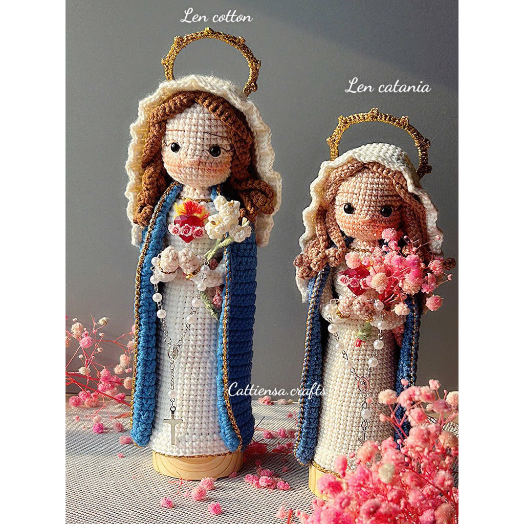 Tượng Mẹ Maria handmade - Đức Mẹ Maria bằng len