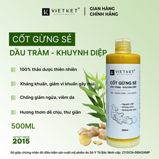 Cốt Gừng Sẻ - Dầu Tràm, Khuynh Diệp VIETKET Giúp Làm Ấm Cơ Thể, Giúp Da Khỏe Mạnh, Khử Mùi Kháng Khuẩn