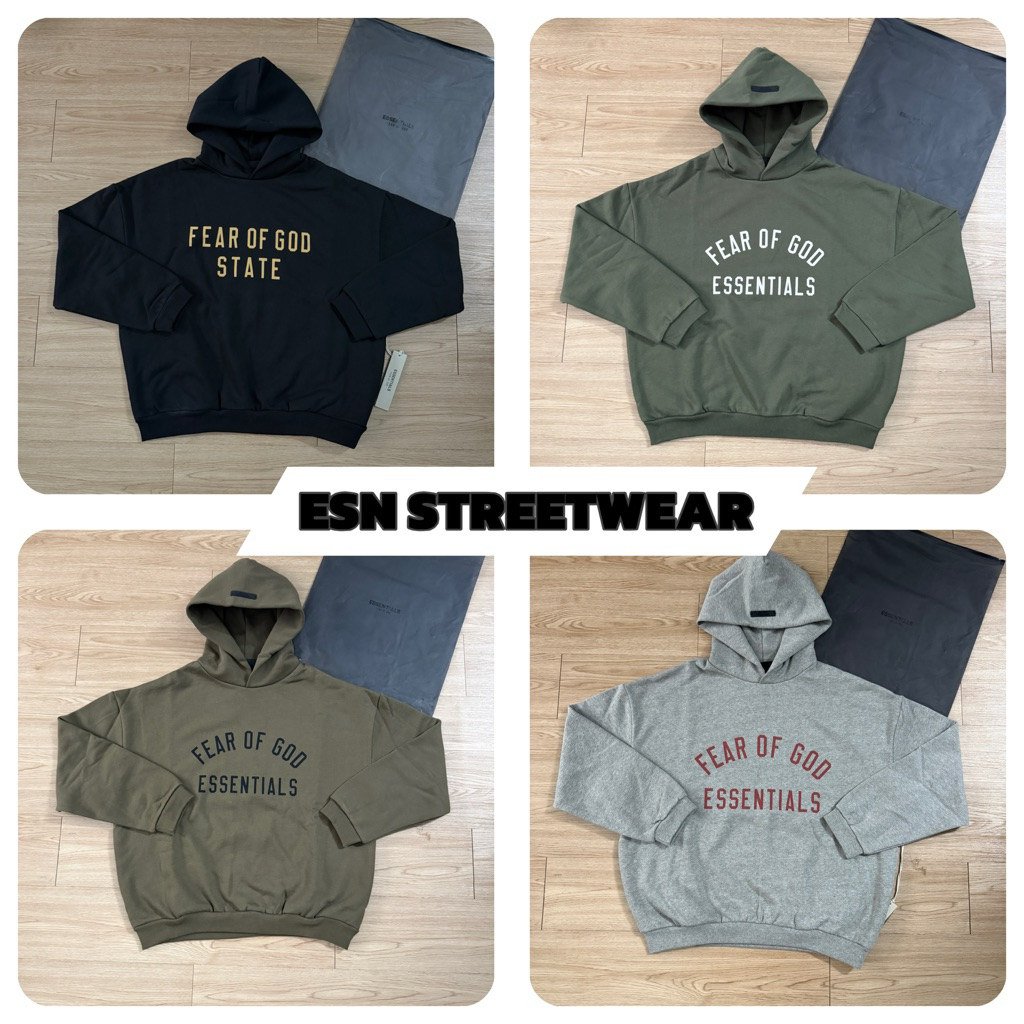 [CHÍNH HÃNG] Hoodie Essentials Fear Of God Flecce 480GSM 24FW Authentic, Hoodie Essentials vải nặng 