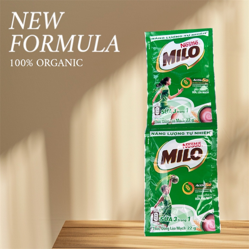 (2gói x 22gram) Sữa Bột Milo 22gram/Gói Nhiều Dinh Dưỡng Vị Bé Thích