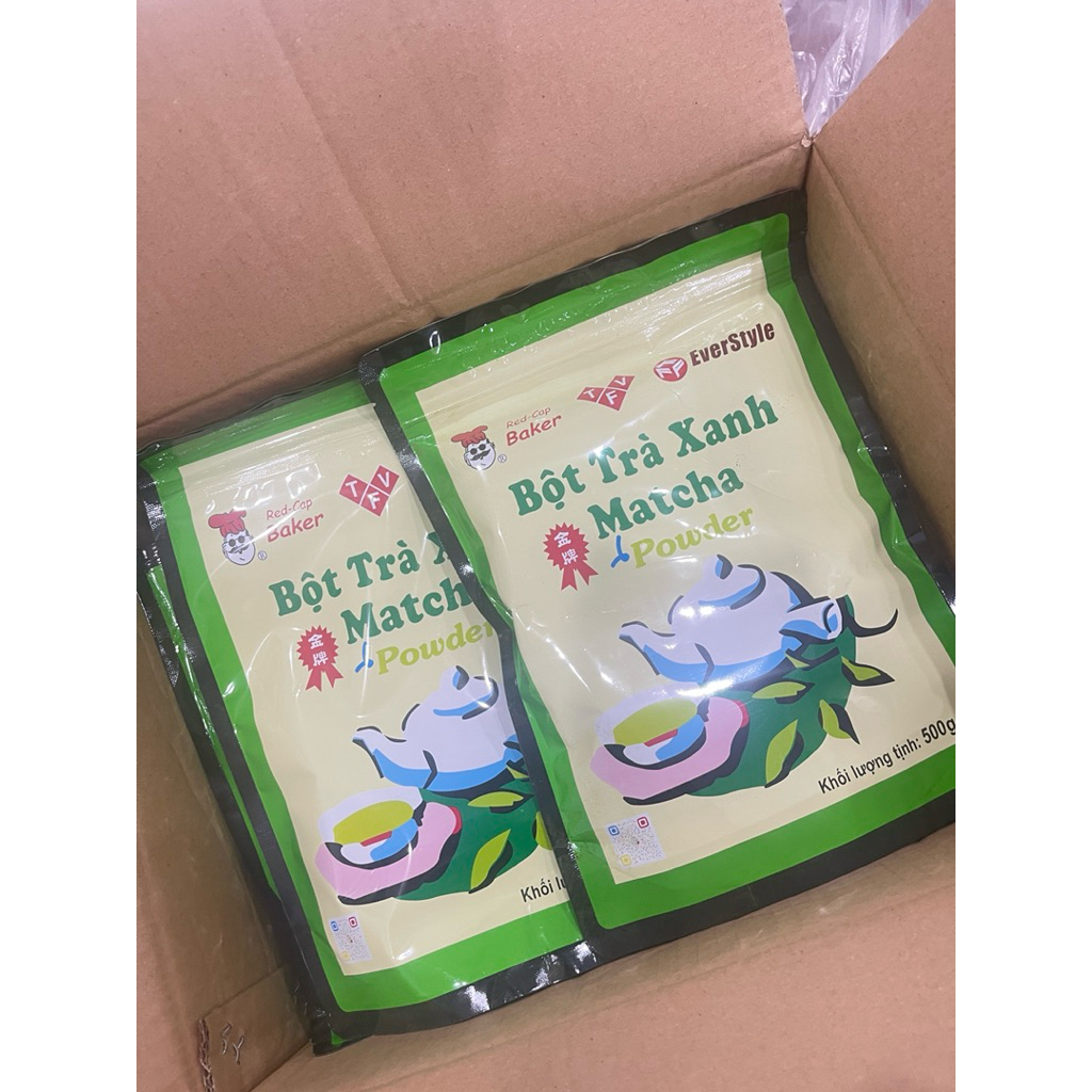 Bột Matcha Đài Loan mũ đỏ 500g