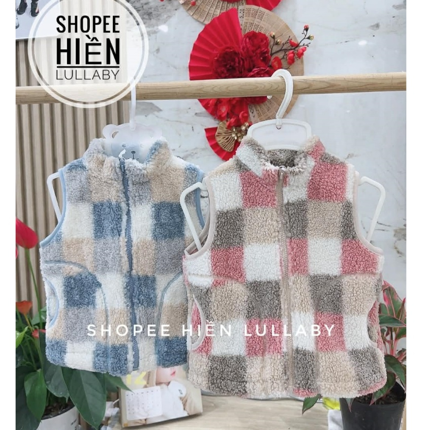 [Lullaby/Chính Hãng] Áo gile lông Lullaby kéo khóa cho bé trai, bé gái