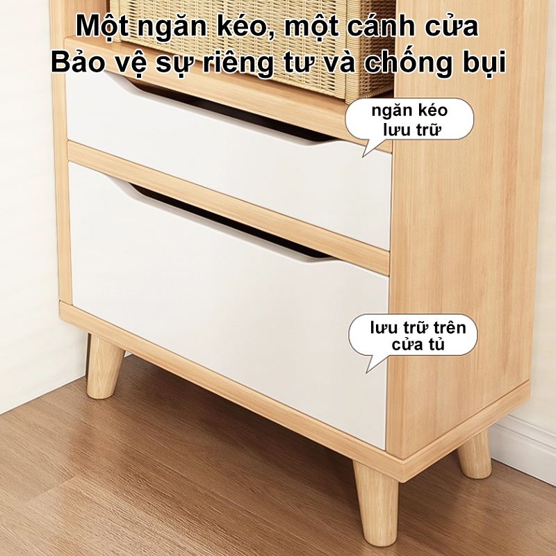 ALVIN Tủ đựng đồ đa năng tủ gỗ Chống ẩm và chống nấm mốc đóng mở êm ái | BigBuy360 - bigbuy360.vn