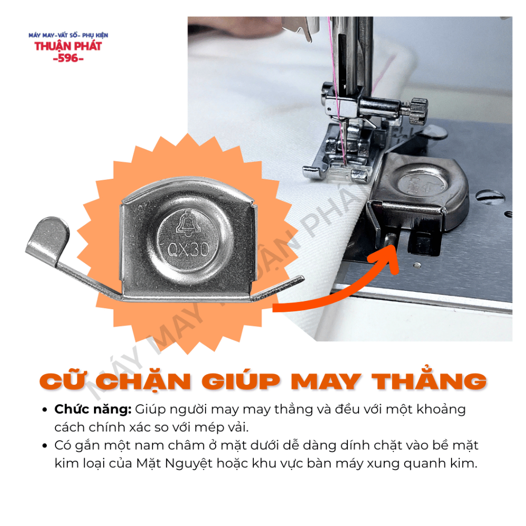 CỮ CHẶN NAM CHÂM HỖ TRỢ MAY VÁ.