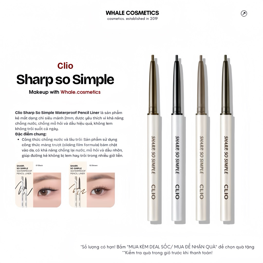 Chì Kẻ mắt CLIO Sharp So Simple Waterproof Pencil Liner