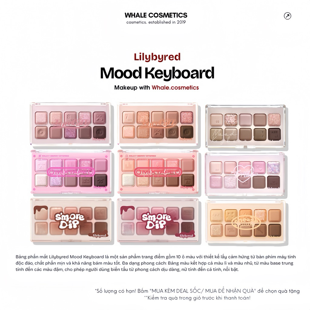 (Lilybyred) Phấn Mắt Lilybyred Mood Keyboard Eyeshadow 10.5g