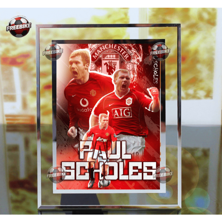 KHUNG POSTER PAUL SCHOLES BẰNG KÍNH PHA LÊ CAO CẤP MẪU 1