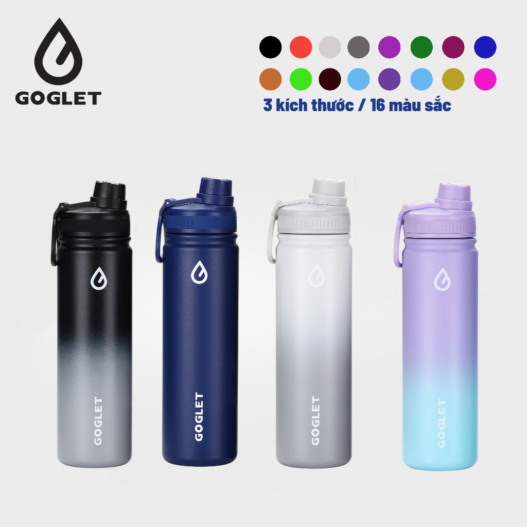 Bình giữ nhiệt thể thao GOGLET – Giữ lạnh lâu, 4 màu cá tính, 3 kích thước tiện dụng | BigBuy360 - bigbuy360.vn
