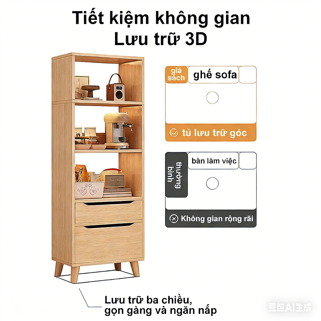 ALVIN Tủ đựng đồ đa năng tủ gỗ Chống ẩm và chống nấm mốc đóng mở êm ái | BigBuy360 - bigbuy360.vn