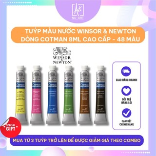 [CHÍNH HÃNG] Tuýp Màu Nước Winsor & Newton Cotman 8ml Cao Cấp - 48 Màu