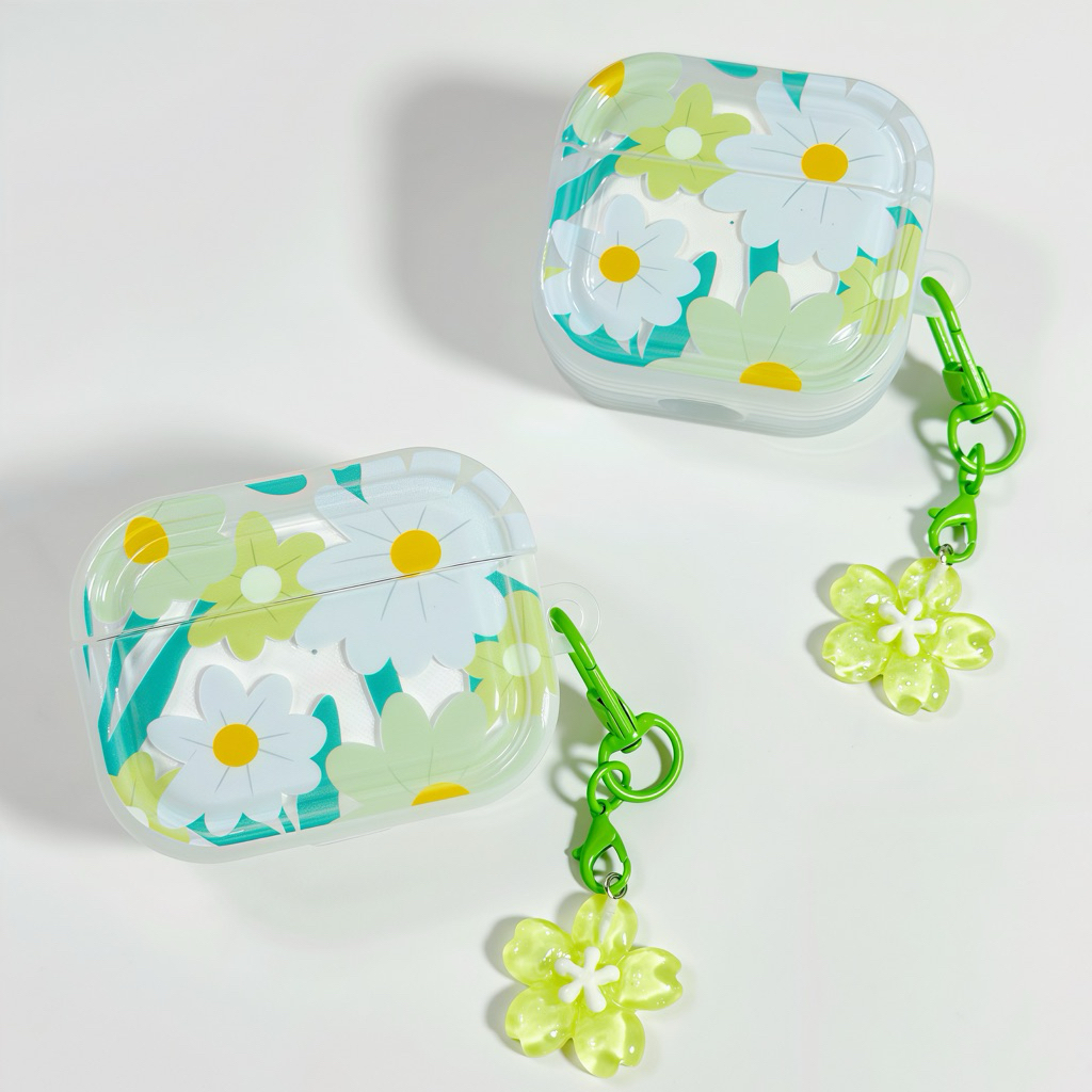 vỏ ốp airpod pro3/pro2/4/pro/3/2 case airpods cúc họa mi 1351 kèm móc khóa-ốp airpod đủ dòng bảo vệ