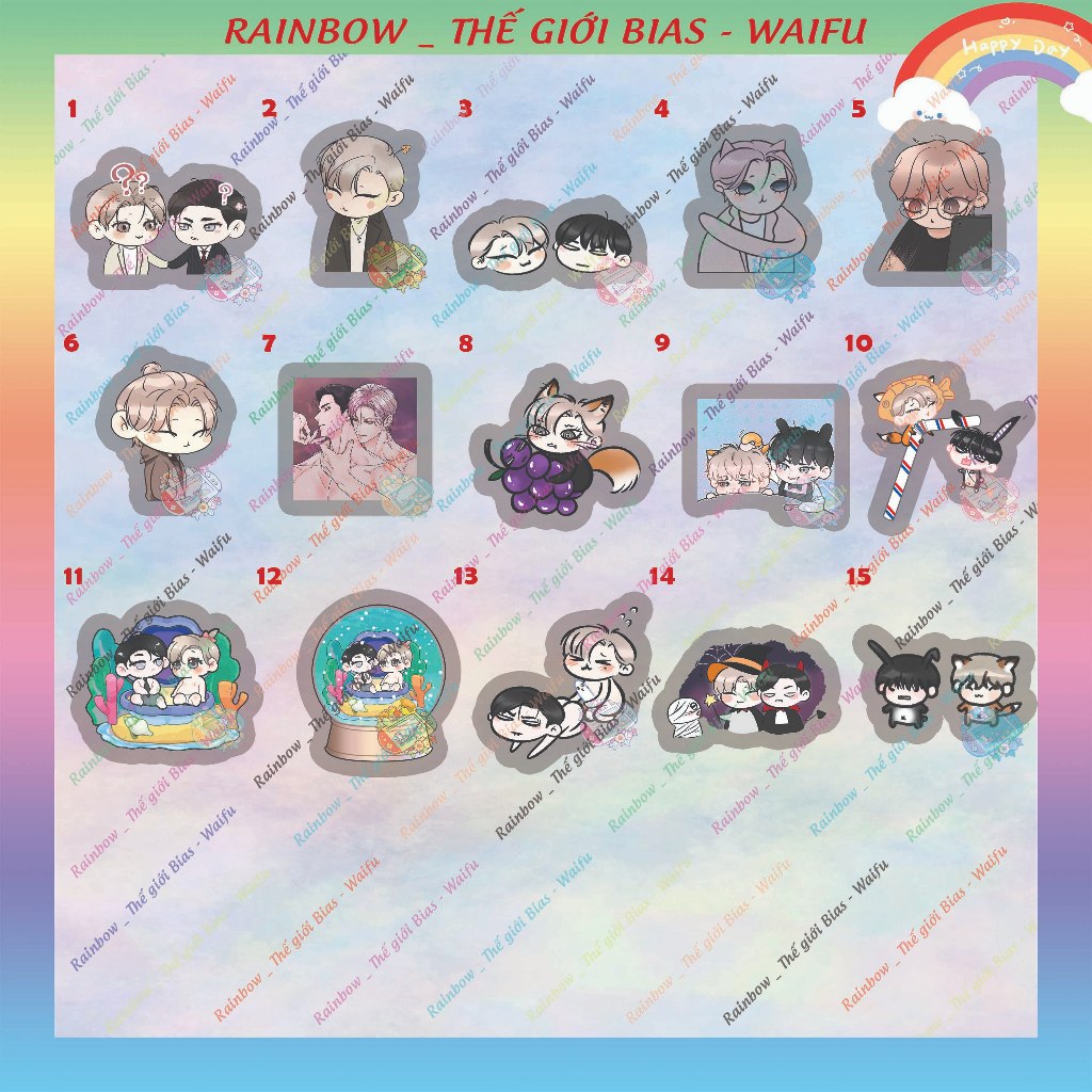 Ghim cài áo mica Borderline, Nhẫn acrylic Ranh giới ảo mộng mahwa bl