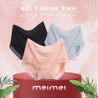  Combo 3c quần lót nữ QL16 màu basic chất cotton co dãn có size 100kg mặc được - Meimei Bigsize 