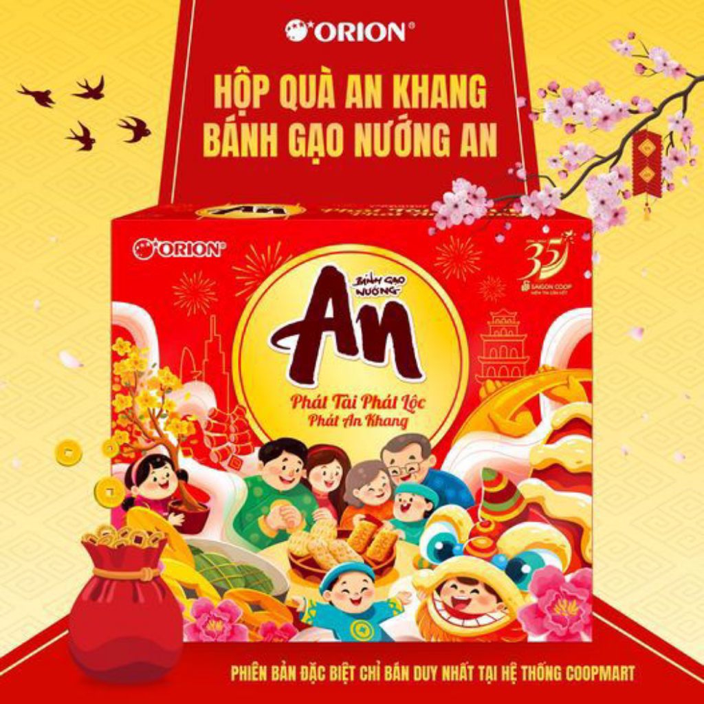 [ĐỘC QUYỀN] COMBO 2 HỘP QUÀ TẾT ORION - AN SUM VẦY 968G/HỘP (CÓ QUAI XÁCH)