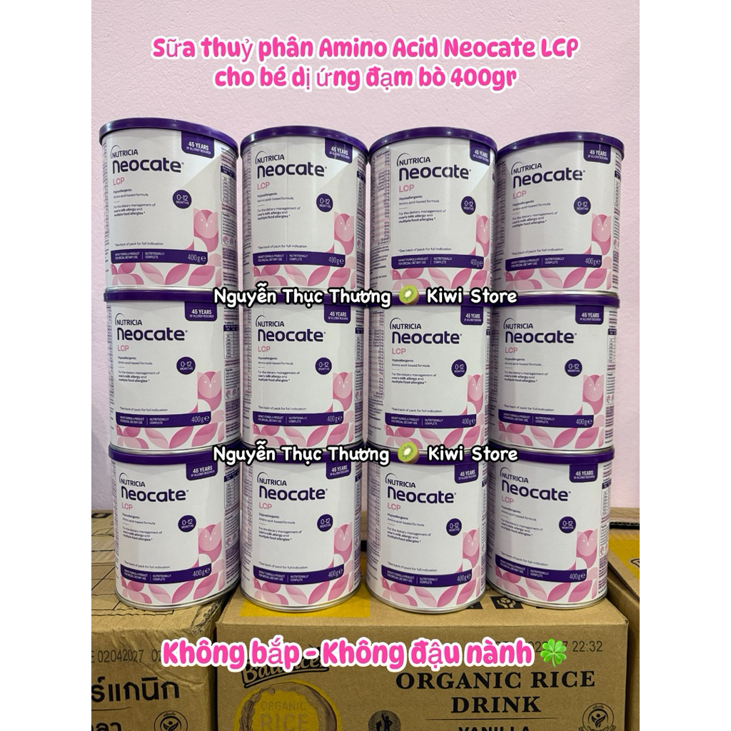 Sữa Acid Amin Neocate LCP ÚC không chứa BẮP VÀ ĐẬU NÀNH cho bé dị ứng đạm bò 400g DATE 01/2027