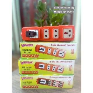 Ổ CẮM ĐIỆN CHỊU TẢI 3 LỖ CẮM CÓ MẶT SỨ VÀ LÕI SỨ CÓ CB 30A ® Hàng Việt Nam Chất Lượng Cao