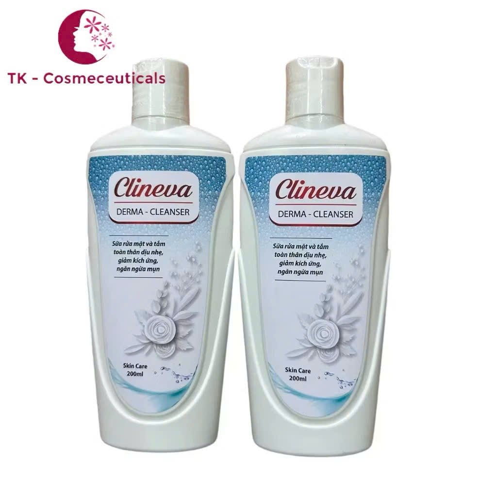 (CHÍNH HÃNG) Clineva Derma Cleanser Sữa Rửa Mặt, Tắm Toàn Thân Dịu Nhẹ, Giảm Kích Ứng - 200ml