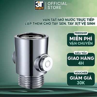 Van Khóa Nước Vòi Hoa Sen C’MON VK-03 – Van Khóa Nước Sen Tắm Mạ Crom, Dừng Nước Nhanh