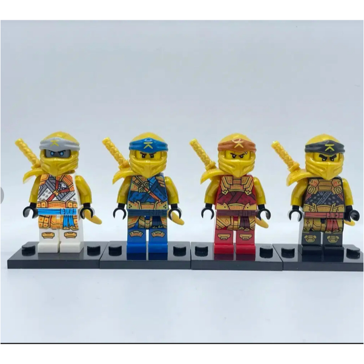 Minifigures ninjago golden đồ chơi lắp ráp ninja loyd kai zane cole jay