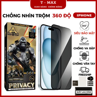  Combo 3 Kính cường lực chống nhìn trộm 360 độ cho Iphone 17promax 16 15 14 13 12 11 x xs xsmax pro plus promax 