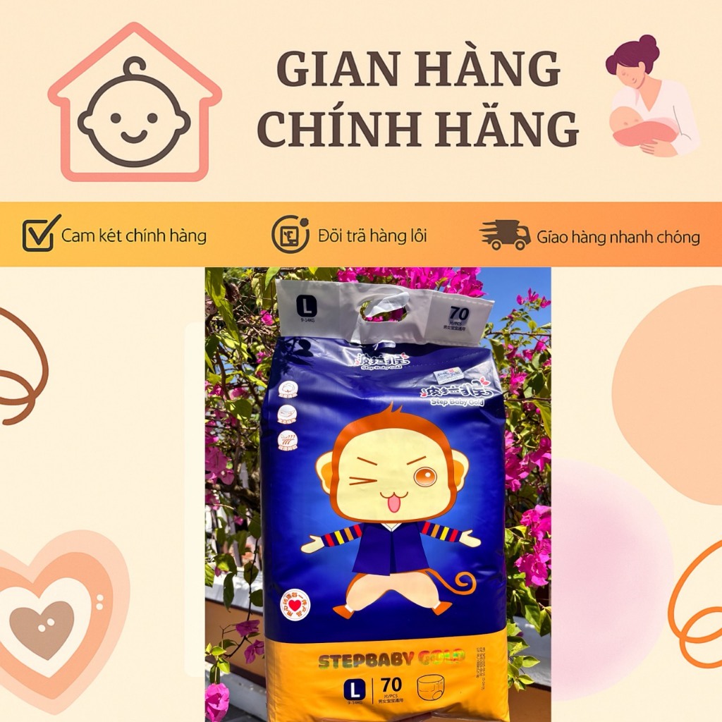 Bỉm Step Baby Nội địa trung cho bé, bịch siêu nhiều miếng