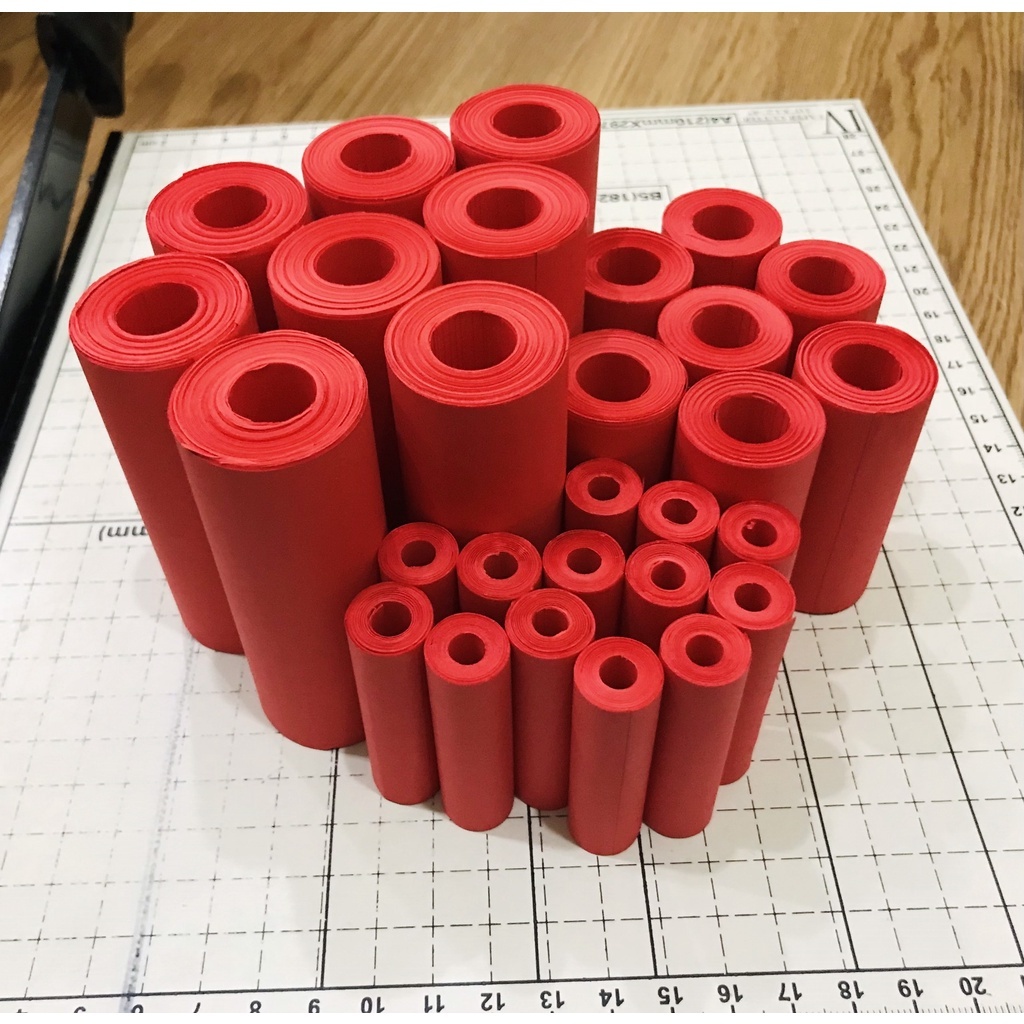 50 Cuộn giấy đỏ - 50 ống giấy đỏ chuyên dụng