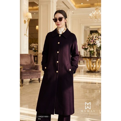 Set Áo Khoác Dạ Nữ Retro Dáng Dài Phối Quần Suông MY WAY Thời Thượng Cao Cấp 6MK0197w - 1MQ01880w - ti