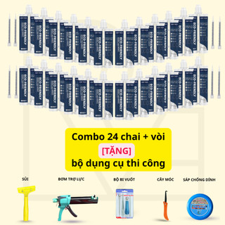 COMBO 24 CHAI KEO CHÀ RON CETEX  [Keo dán Epoxy đa năng, dùng dán gạch ốp tường, trám khe, mạch gạch nhãn hiệu Cetex]